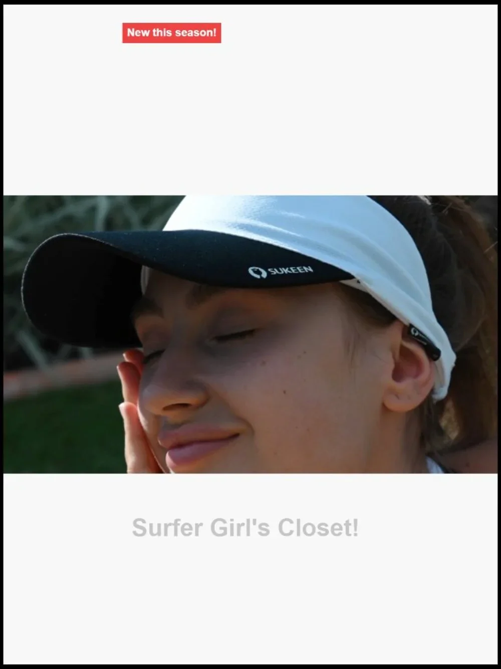Cooling Stretchy Sun Visor UPF 50+ Adjustable Lightweight